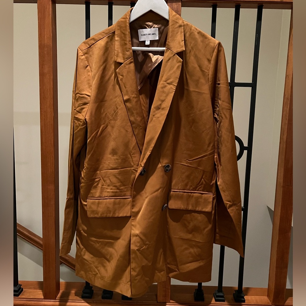Elizabeth and James Tan Blazer